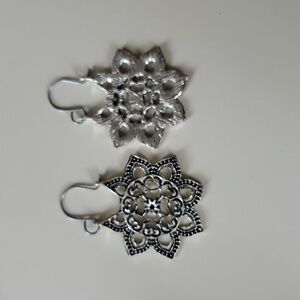 Star Design Silver-plated earrings Costume